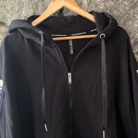CALVIN KLEIN PERFORMANCE BLACK FULL ZIP SWEATSHIRT HOODIE JACKET SZ 1X NWT - Picture 2 of 10
